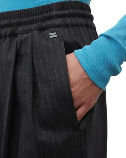 Pantalon de costume à rayures noir