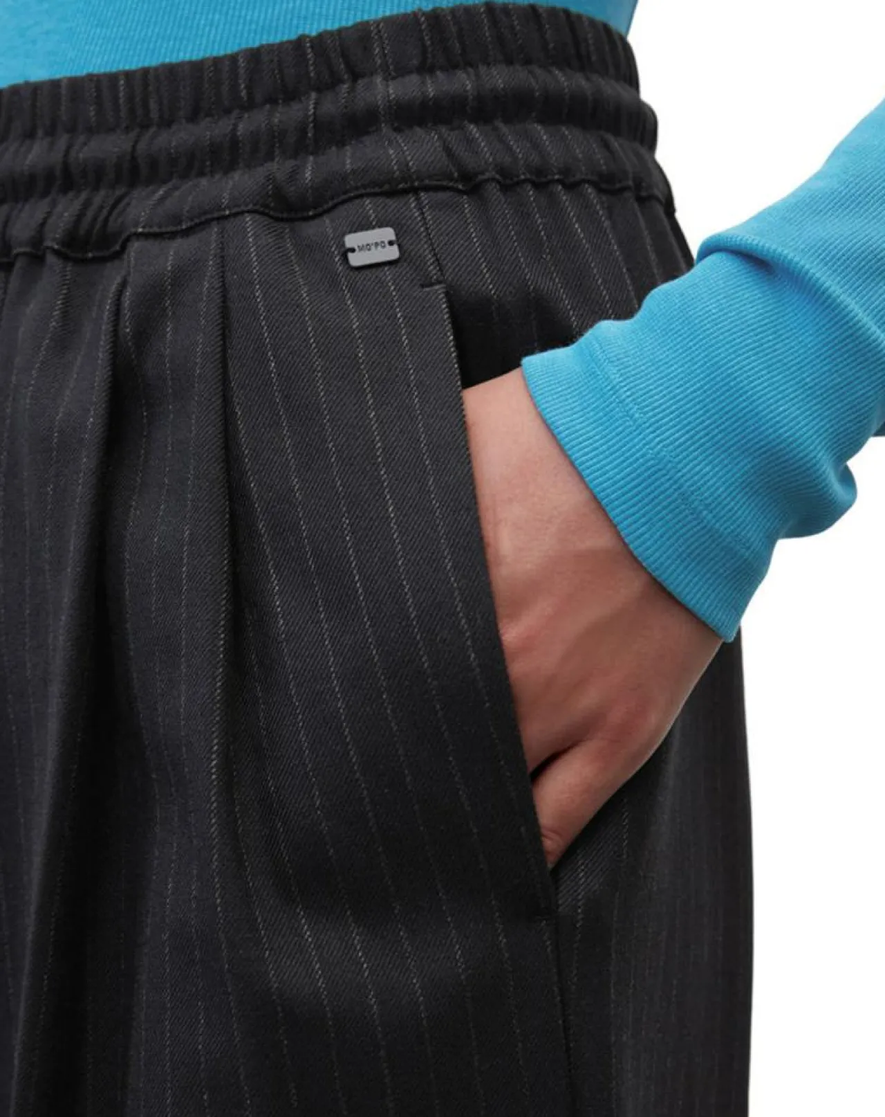 Pantalon de costume à rayures noir