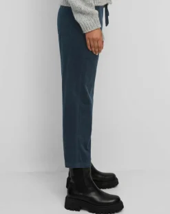 Pantalon de Jogging en Velours de côtelé bleu marine