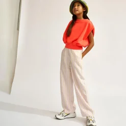 Pantalon de pyjama Paige rayé écru