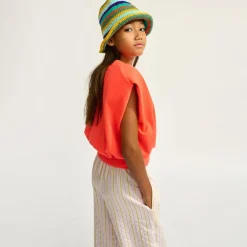 Pantalon de pyjama Paige rayé écru