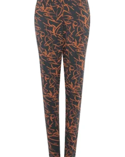 Pantalon de pyjama Volcano imprimé noir/orange