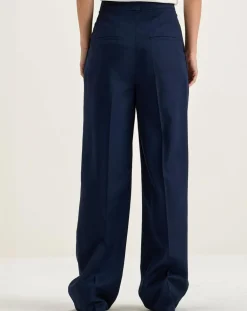Pantalon de tailleur 100% Laine Tom naval