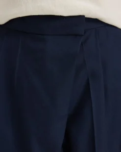 Pantalon de tailleur 100% Laine Tom naval