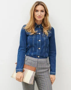 Pantalon de tailleur en Laine mélangée Danny à chevrons bleu marine