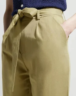 Pantalon droit chino Lupin kaki