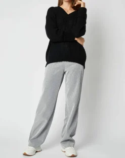 Pantalon Emmie effet pailleté argenté