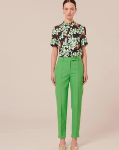 Pantalon en Laine froide mélangée vert