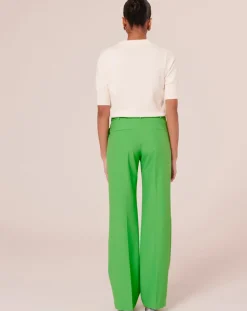 Pantalon en Laine froide mélangée vert