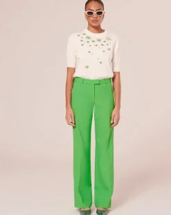 Pantalon en Laine froide mélangée vert