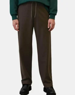 Pantalon en Laine mélangée Mossbo Manteco marron foncé