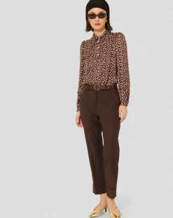 Pantalon en Laine mélangée Philippa chocolat