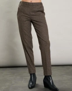 Pantalon en Laine mélangée Pixel marron/noir