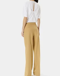 Pantalon en Laine mélangée Pervenche noisette