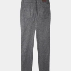 Pantalon en Laine mélangée Flanelle moulinée gris