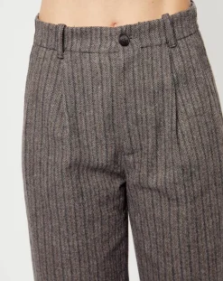 Pantalon en Laine mélangée Emy gris