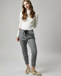 Pantalon en Laine mélangée Tapered Rygge gris