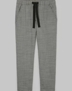 Pantalon en Laine mélangée Tapered Rygge gris