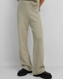 Pantalon en Laine vierge mélangée beige moyen