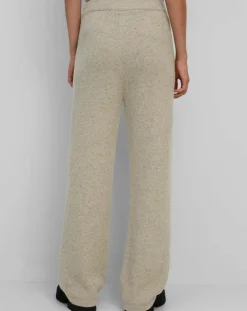 Pantalon en Laine vierge mélangée beige moyen