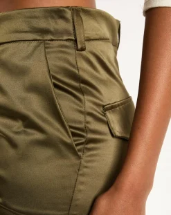 Pantalon en Satin Moon bronze