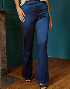 Pantalon en Satin Moon nuit