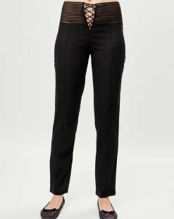 Pantalon en Soie mélangée Garnet noir
