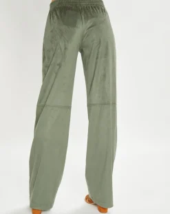 Pantalon en Suédine Lou kaki