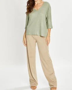 Pantalon en Suédine Lou sable