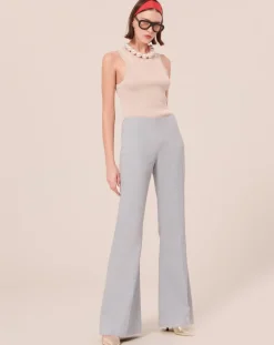 Pantalon en tissu flammé bleu