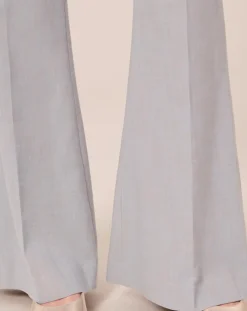 Pantalon en tissu flammé bleu