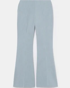 Pantalon en tissu flammé bleu
