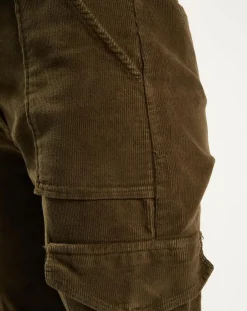 Pantalon en Velours Cargo vert