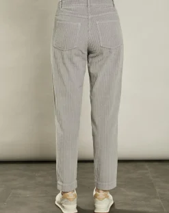 Pantalon en Velours côtelé Pépite fumée