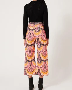 Pantalon en Velours côtelé Fall imprimé rose/multicolore