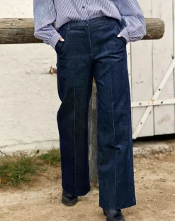 Pantalon en Velours côtelé Chiara nuit