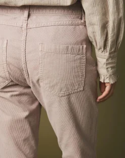 Pantalon en Velours côtelé Pencil rosewood