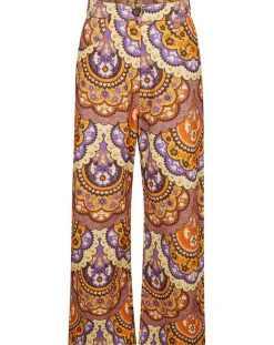 Pantalon en Velours côtelé Fall imprimé violet/multicolore