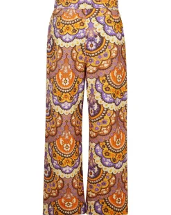 Pantalon en Velours côtelé Fall imprimé violet/multicolore