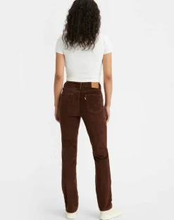 Pantalon en Velours côtelé 724 High Rise marron
