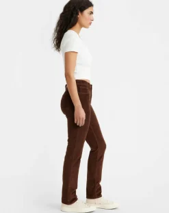Pantalon en Velours côtelé 724 High Rise marron