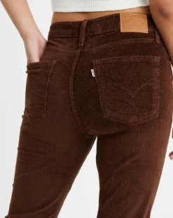 Pantalon en Velours côtelé 724 High Rise marron
