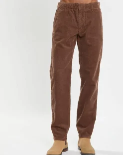 Pantalon en Velours côtelé Osby stretch marron