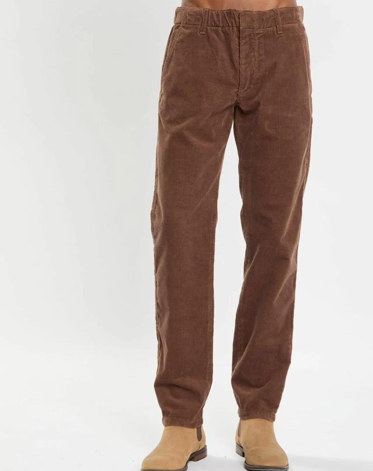 Pantalon en Velours côtelé Osby stretch marron