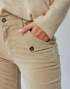 Pantalon en Velours Elsa stone