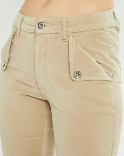 Pantalon en Velours Elsa stone