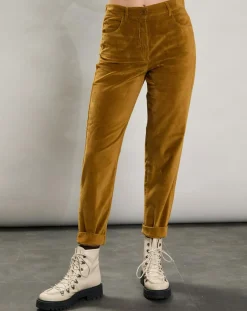 Pantalon en Velours Pepite tabac