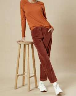 Pantalon en Velours Perfect cacao