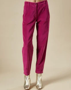 Pantalon en Velours Perfect magenta