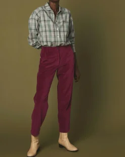 Pantalon en Velours Perfect magenta